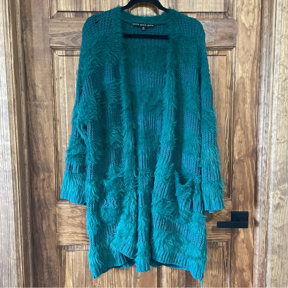 Green Fuzzy Cardigan